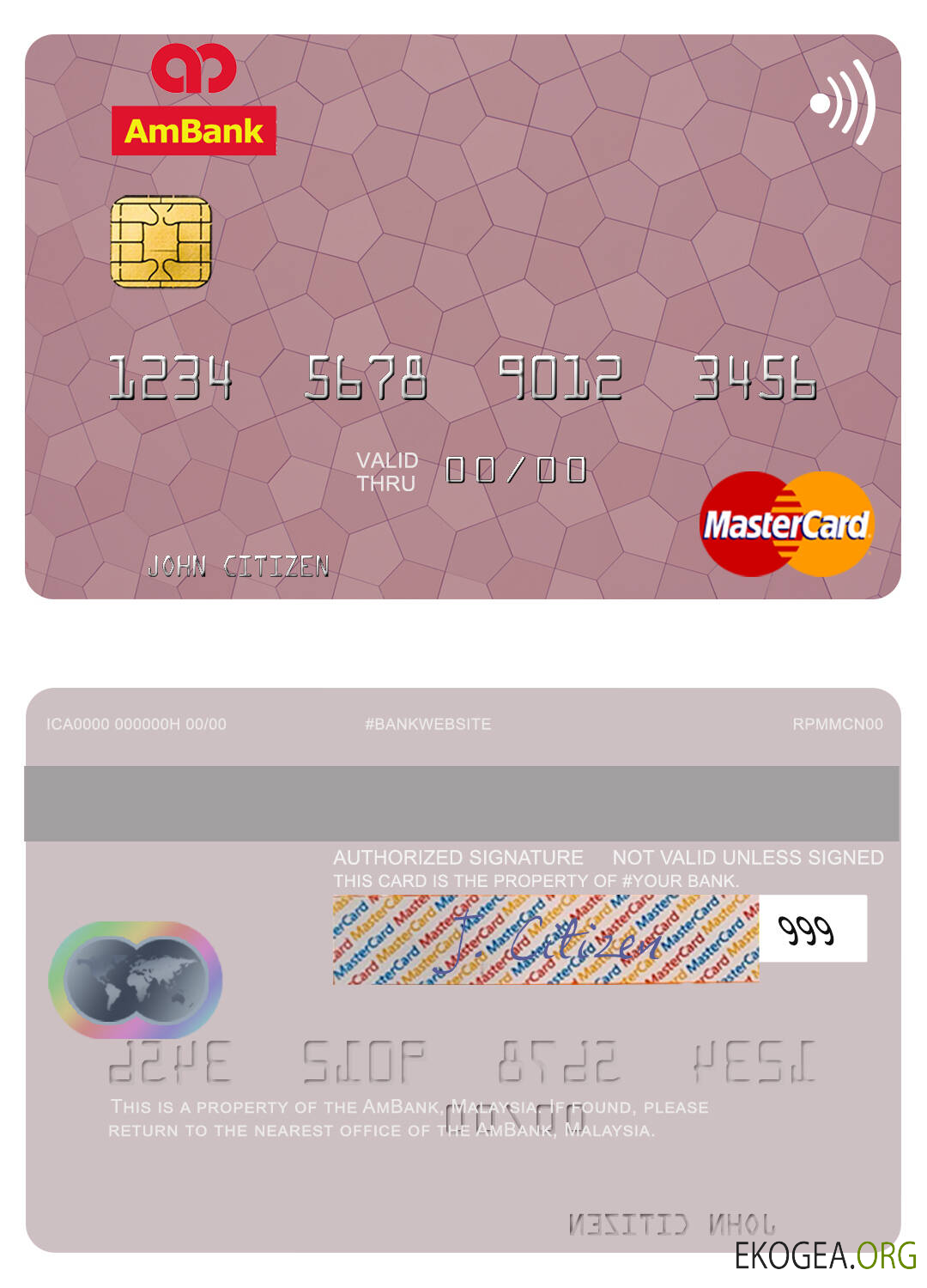 Carte Mastercard AmBank de Malaisie